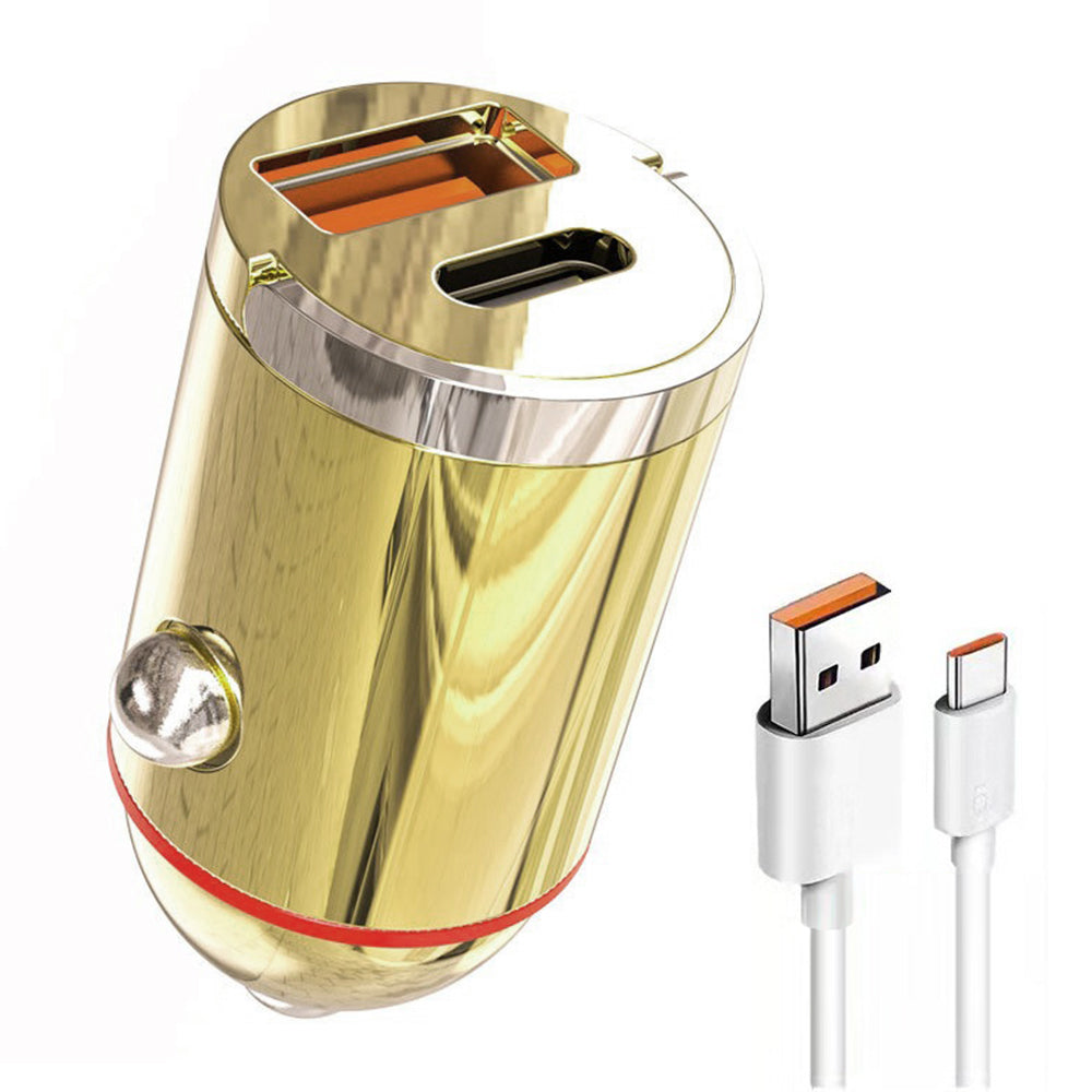 G30J 133W High Power Charging Adapter Type-C+USB Car Charger with 6A USB to Type-C Cable G30J 133W High Power Charging Adapter Type-C+USB Car Charger with 6A USB to Type-C Cable